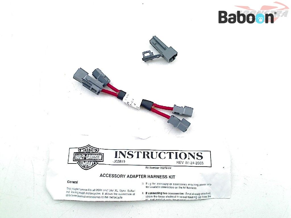 Harley-Davidson FXD Dyna 2004-2005 Cableado extra Accessory AdapterNew Old Stock (70270-04)