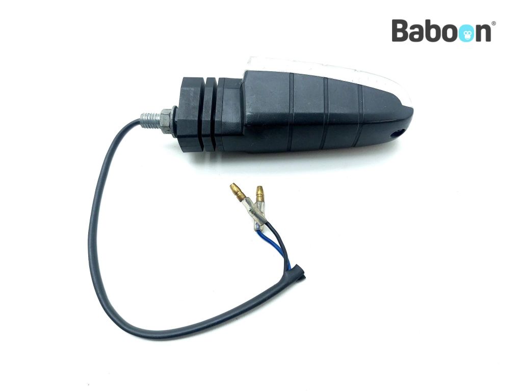 COMPATIBILE CON APRILIA PEGASO 650 TRAIL COPPIA DI FRECCE A LED PER MOTO OMOLOGATE LAMPA INDICATORE DI DIREZIONE 12V NERA CON LENTI ARANCIO