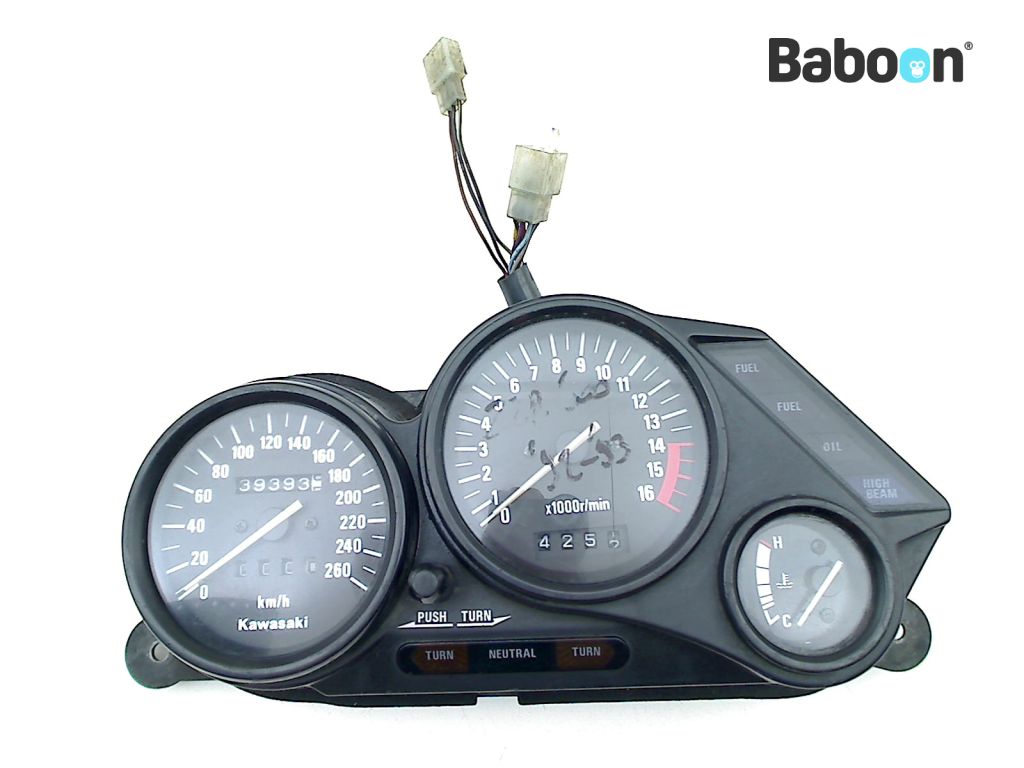 Kawasaki ZZR 600 1990-1992 (ZZ-R600 ZX-6E ZX600D) Måleinstrument/Speedometer km/t