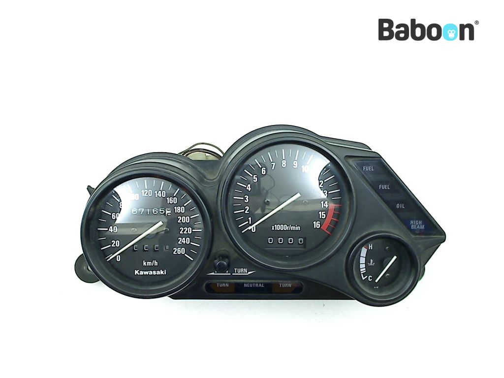 Kawasaki ZZR 600 1990-1992 (ZZ-R600 ZX-6E ZX600D) Fartsmåler / Speedometer KM/T